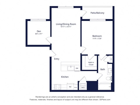 Dorsey by Alta, A2: 1 Bedroom, 1 Bathroom